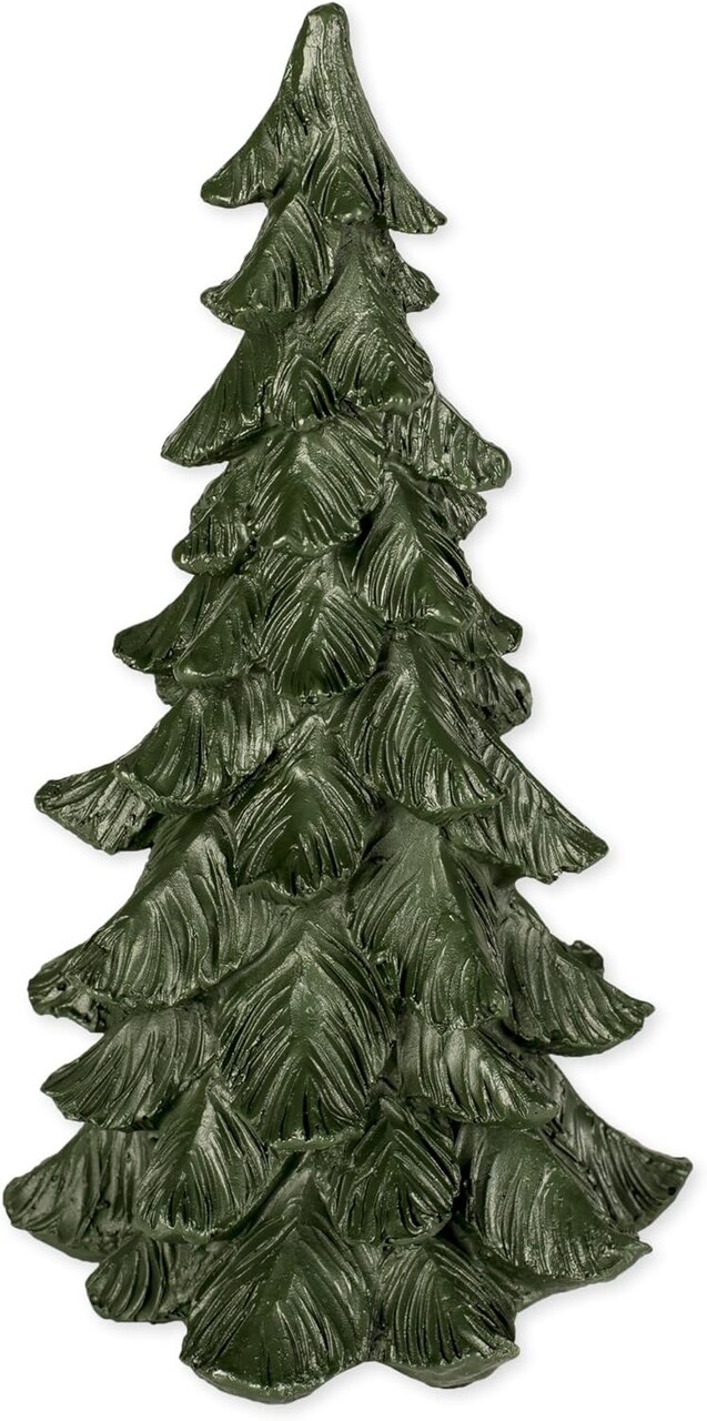 8 Inch Tall Resin Tabletop Spruce Tree Decorative Christmas Figurine